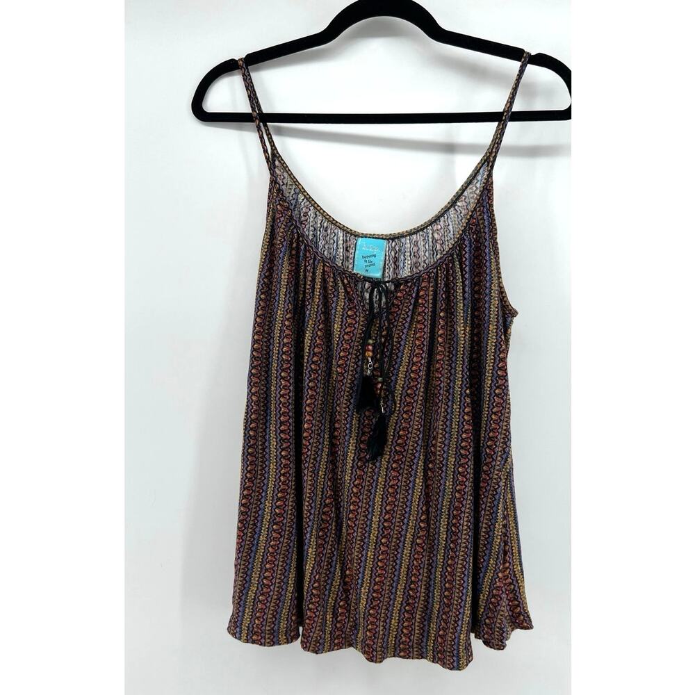 Vintage h.i.p Happening In the Present Southwestern Boho Tank Top Y2K